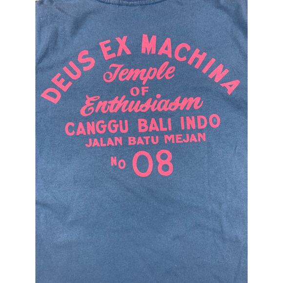 Deus Ex Machina Men's XS Blue Pocket Crew Neck T-Shirt - Picture 9 of 13